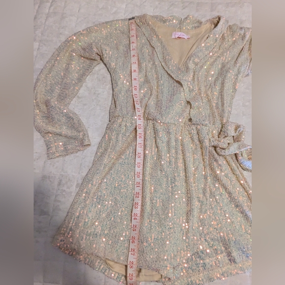 Pink Lily Sequin Romper shorts Small - Picture 7 of 12